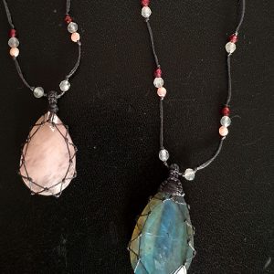 labradorite et rose quartz