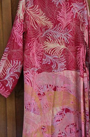 kimono soie rouge
