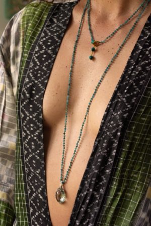 Long CLARA long necklace Turquoise