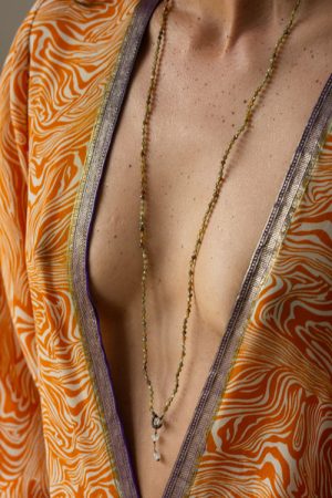 CLARA long garnet necklace