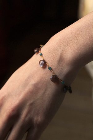 Bracelet SIENA Joy Pierre de lune chocolat