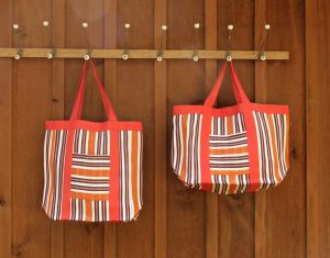GRAND CABAS BAYADERE  ROUILLE